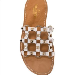 Valentino Garavani Cagestud Flat Sandal size 38.5